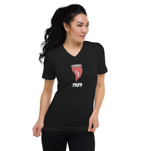 CHS 1989 (Tornado) - Unisex Short Sleeve V-Neck T-Shirt