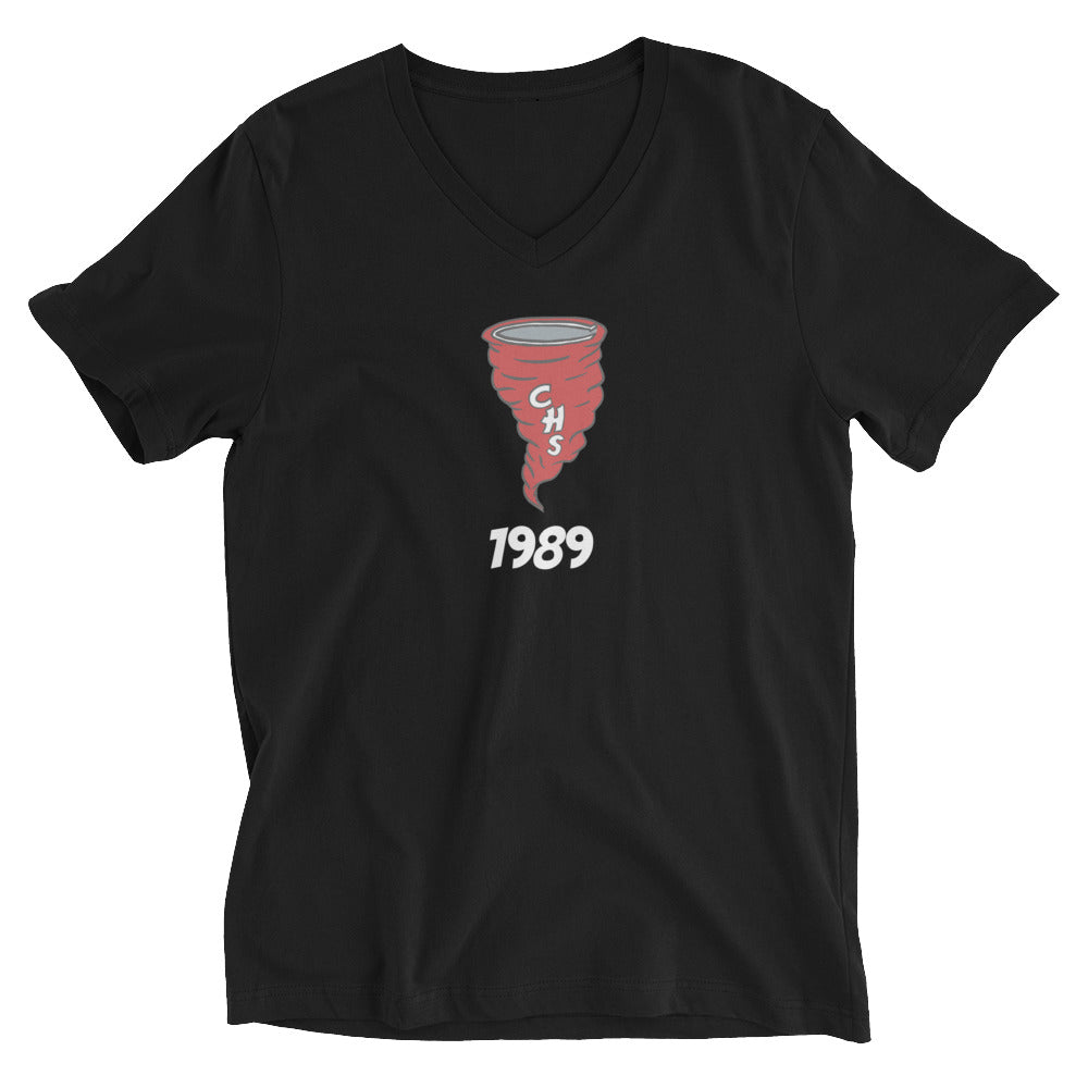 CHS 1989 (Tornado) - Unisex Short Sleeve V-Neck T-Shirt