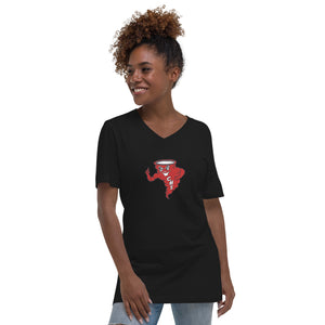 CHS Tornado Mascot - Unisex Short Sleeve V-Neck T-Shirt