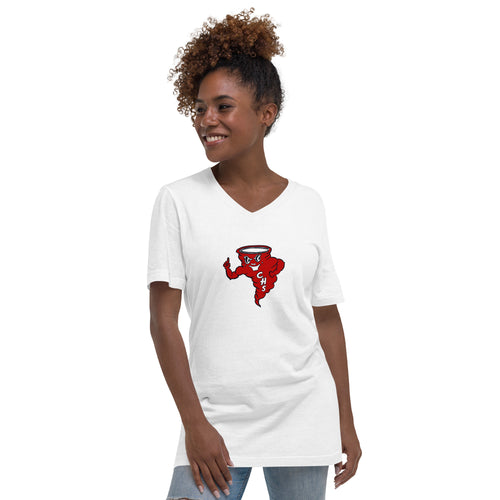 CHS Tornado Mascot - Unisex Short Sleeve V-Neck T-Shirt
