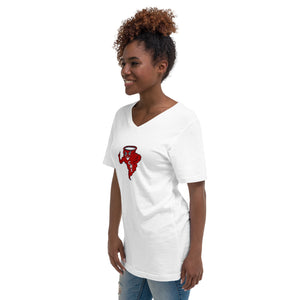 CHS Tornado Mascot - Unisex Short Sleeve V-Neck T-Shirt