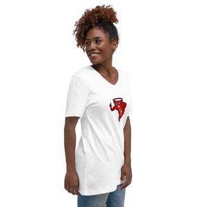CHS Tornado Mascot - Unisex Short Sleeve V-Neck T-Shirt