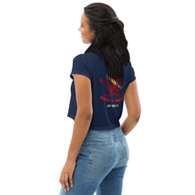 All-Over Print Crop Tee - NAVY (Scuba Lobster)