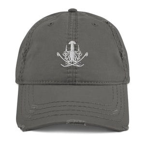 Distressed Dad Hat - White Logo