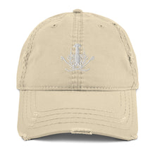 Distressed Dad Hat - White Logo