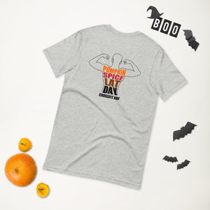 Pumpkin Spice Lat Day (Black / Back) - Short-Sleeve Unisex T-Shirt