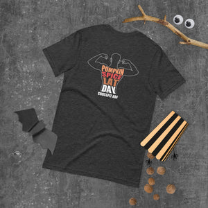 Pumpkin Spice Lat Day (White / Back) - Short-Sleeve Unisex T-Shirt
