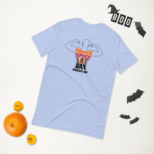 Pumpkin Spice Lat Day (Black / Back) - Short-Sleeve Unisex T-Shirt