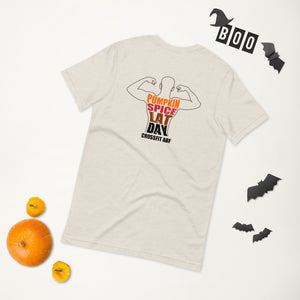 Pumpkin Spice Lat Day (Black / Back) - Short-Sleeve Unisex T-Shirt