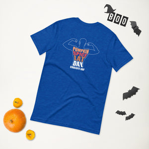 Pumpkin Spice Lat Day (White / Back) - Short-Sleeve Unisex T-Shirt