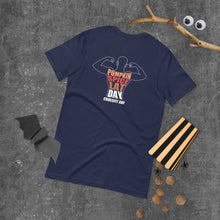 Pumpkin Spice Lat Day (White / Back) - Short-Sleeve Unisex T-Shirt