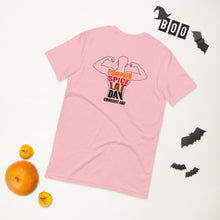 Pumpkin Spice Lat Day (Black / Back) - Short-Sleeve Unisex T-Shirt
