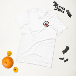 Pumpkin Spice Lat Day (Black / Back) - Short-Sleeve Unisex T-Shirt