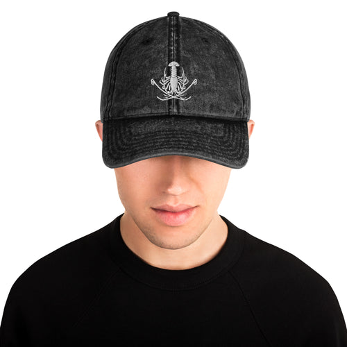 Vintage Cotton Twill Cap - White Logo