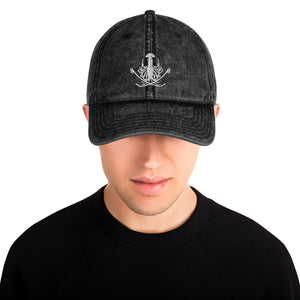 Vintage Cotton Twill Cap - White Logo