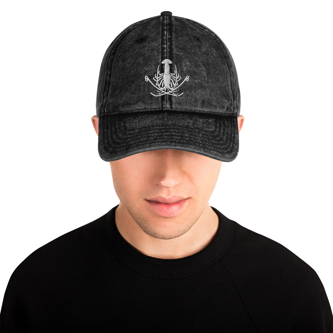 Vintage Cotton Twill Cap - White Logo