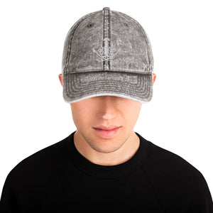 Vintage Cotton Twill Cap - White Logo