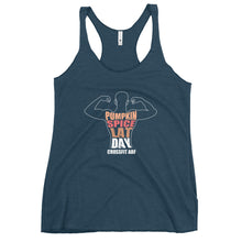 Pumpkin Spice Lat Day (White) - Women's Racerback Tank