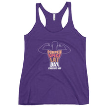 Pumpkin Spice Lat Day (White) - Women's Racerback Tank
