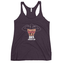 Pumpkin Spice Lat Day (White) - Women's Racerback Tank