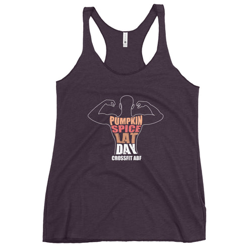 Pumpkin Spice Lat Day (White) - Women's Racerback Tank